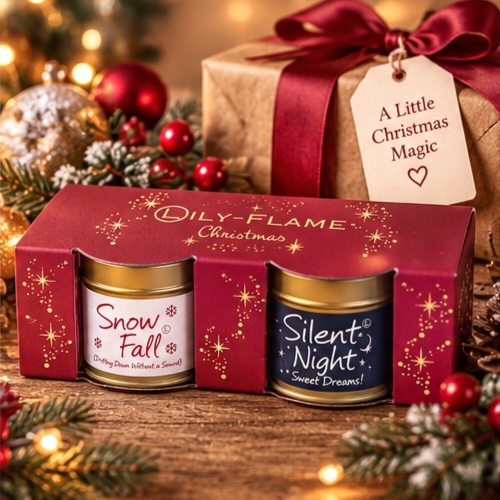 Christmas Mini Candle Duo Gift Set – Snowfall & Silent Night!