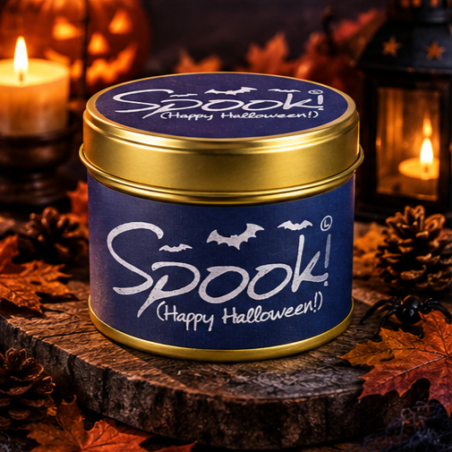 Spook! Scented Tin Candle – Happy Halloween!