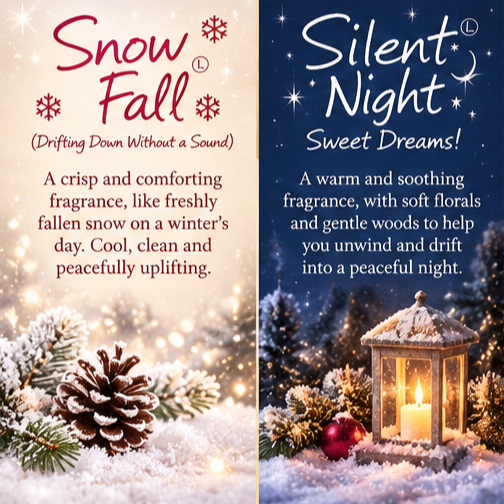 Christmas Mini Candle Duo Gift Set – Snowfall & Silent Night!