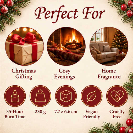 Christmas Spice Scented Candle – A Warm Blend of Cinnamon & Cloves!
