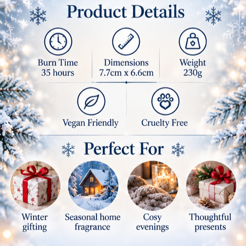 Snow Fall Scented Candle – Drifting Down Without a Sound!