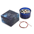 Leo zodiac crystal candle gift with gemstone bracelet