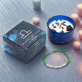 Libra zodiac crystal candle gift with gemstone bracelet