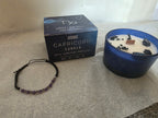 Capricorn zodiac candle with gemstone bracelet and gift box